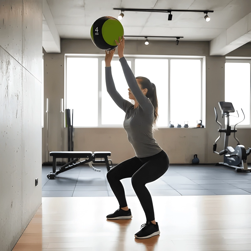 BALON MEDICINAL CON REBOTE 4 KG CROSSFIT PELOTA FUNCIONAL #2 - 1