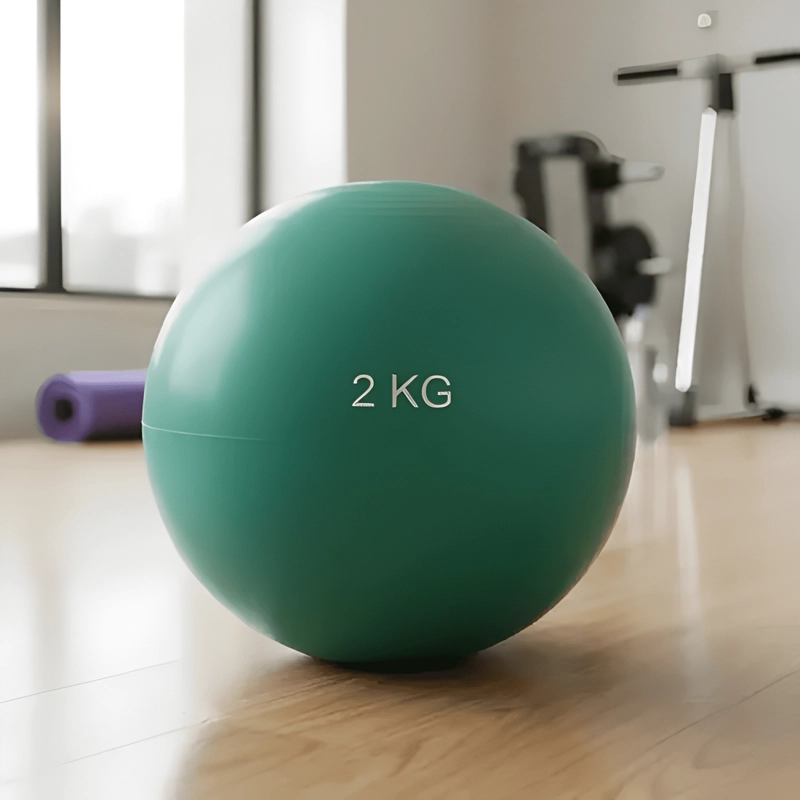 BALON MEDICINAL SILICONA 2 KILOS SIN REBOTE VERDE - 1