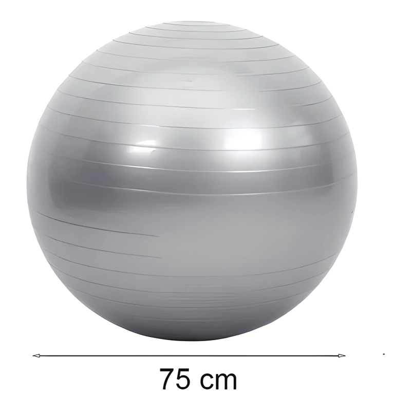 PELOTA BALON YOGA 75 CM PILATES CON INFLADOR - 4
