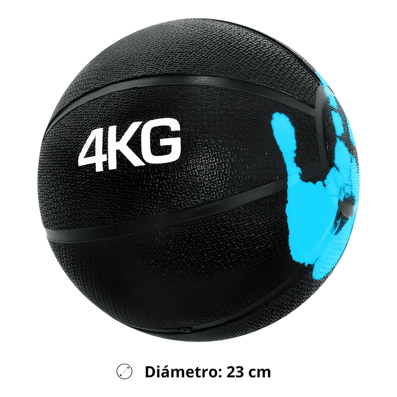 BALON MEDICINAL CON REBOTE 4 KG PARA ENTRENAMIENTOS FITNESS - 2
