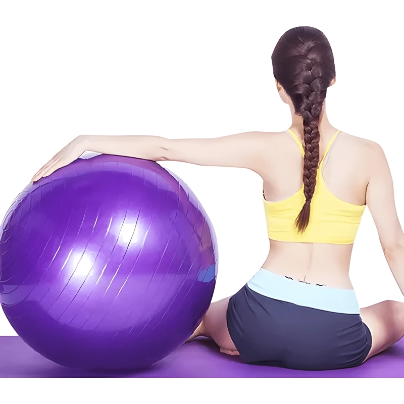 PELOTA BALON TERAPE UTICO FITBALL YOGA PILATES 75CM MORADO - 1