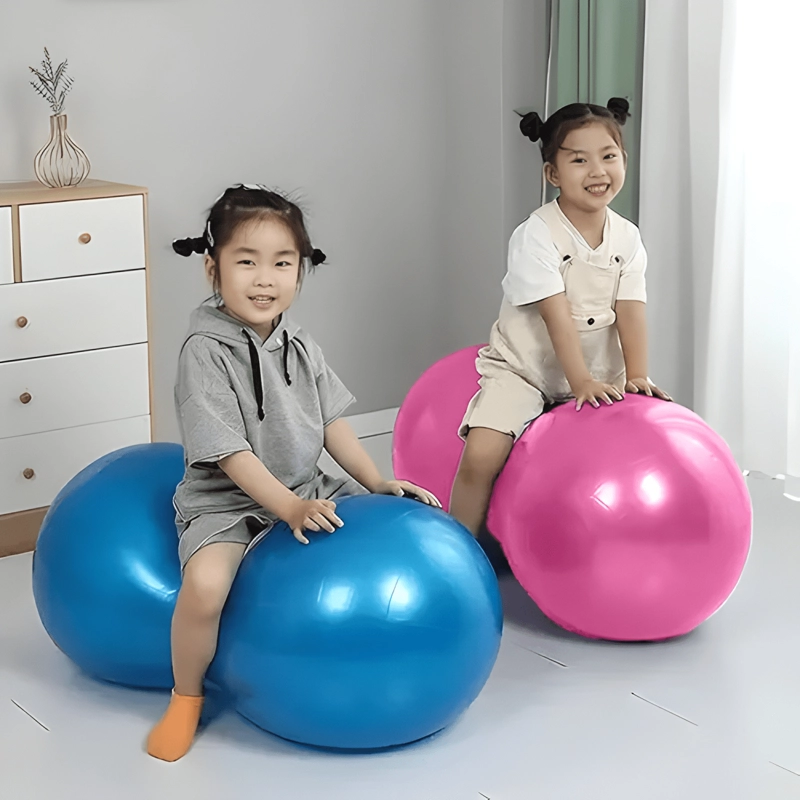 BALON OVALADO PILATES YOGA TIPO MANI 90X45CM + BOMBIN #15 - 2
