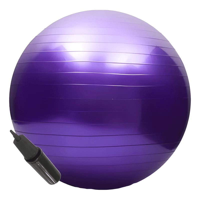 PELOTA DE GIMNASIA PILATES SWISS YOGA DE 65 CM MORADO - 2