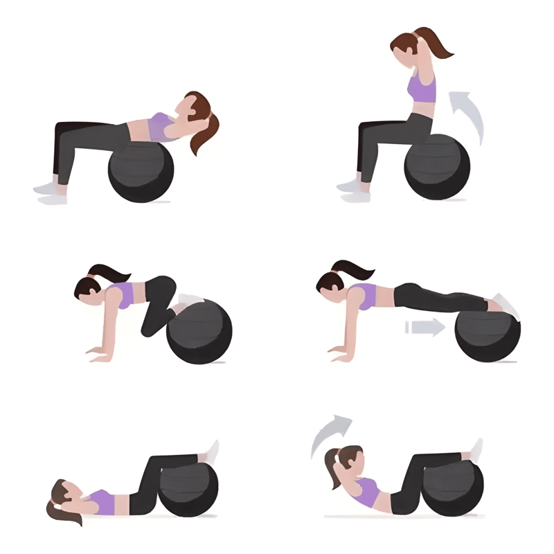 PELOTA BALON 75 CM PILATES YOGA + INFLADOR - 2