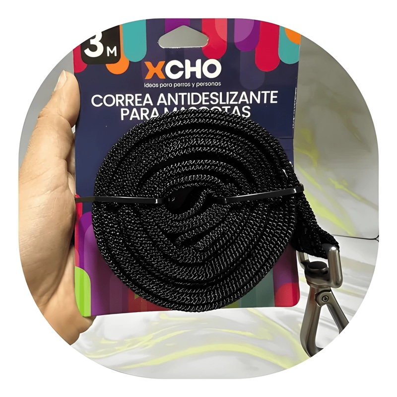 CORREA PARA PERROS LARGA RESISTENTE PLANA 3M X 2.3CM - 2