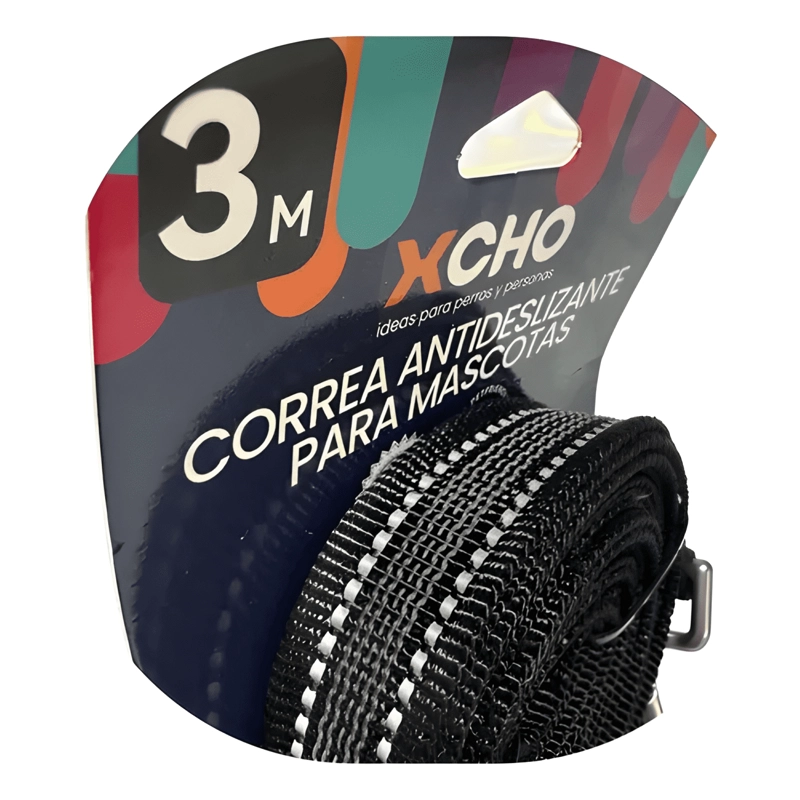 CORREA PARA PERROS LARGA RESISTENTE PLANA 3M X 2.3CM - 3