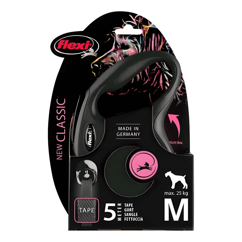 CORREA RETRACTIL PARA PERRO FLEXI CLASSIC TALLA M NEGRO - 3