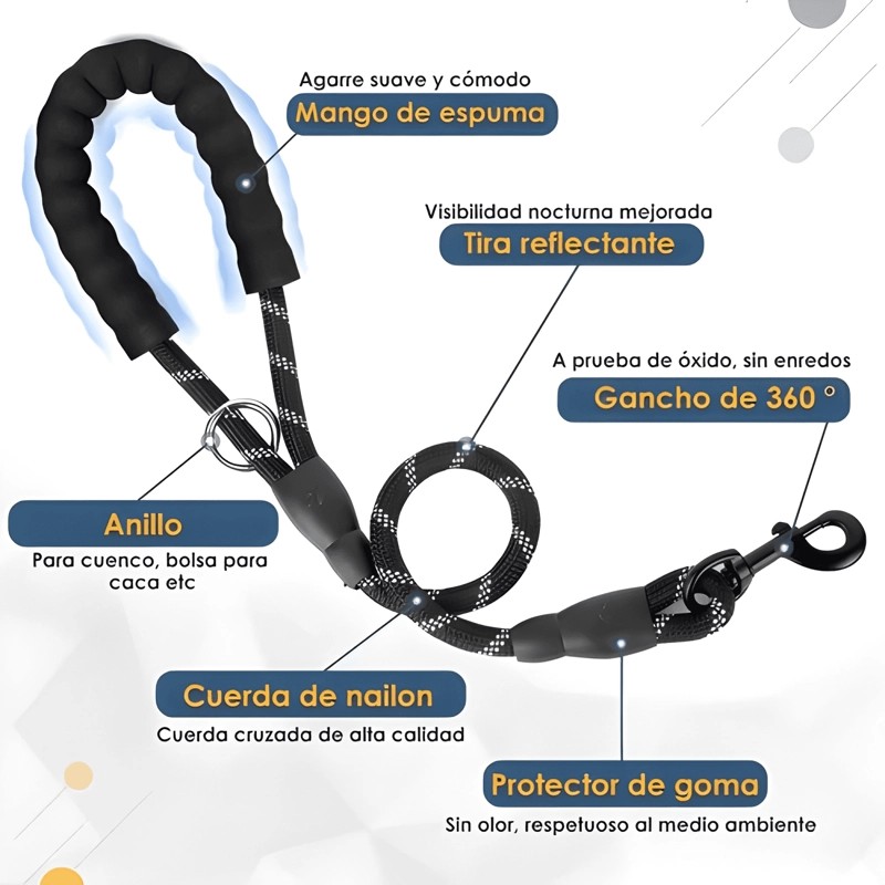 CORREA CINTURON SEGURIDAD 2 EN 1 AUTO PERROS CON DISPENSADOR - 3