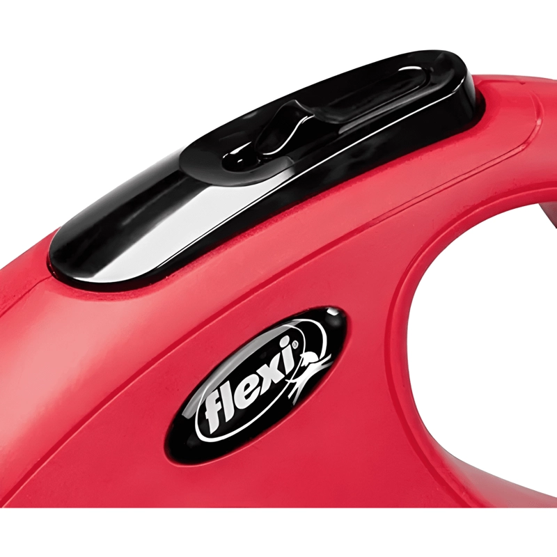 CORREA RETRACTIL FLEXI PARA PERRO 5 MTS M PERROS MAX ROJO - 3