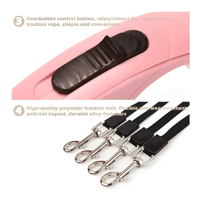 CORREA EXTENSIBLE RETRACTIL AUTOMATICA PERRO MASCOTA 3 METRO - 2