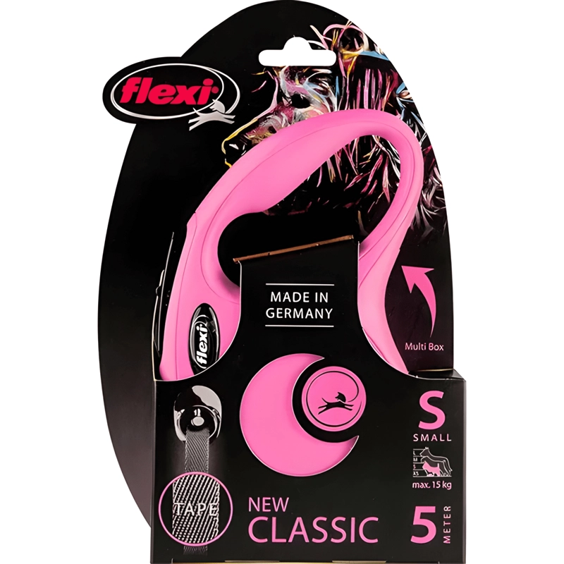 CORREA RETRACTIL PARA PERRO FLEXI CLASSIC TALLA S ROSADO - 2