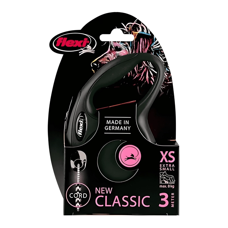 CORREA RETRACTIL 3 MTS FLEXI NEW CLASSIC XS NEGRO - 2