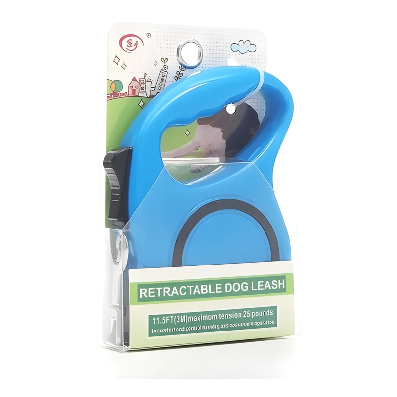 CORREA RETRACTRIL PASEO DE MASCOTAS PERROS GATOS 5 AZUL - 1