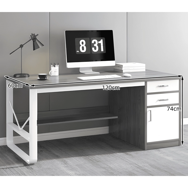 ESCRITORIO MODERNO CON CAJONERAS 120X60X72CM PARA OFICINA - 1