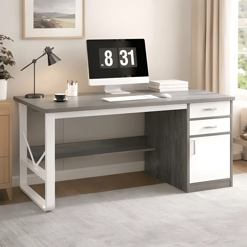 ESCRITORIO MODERNO CON CAJONERAS 120X60X72CM PARA OFICINA - 4