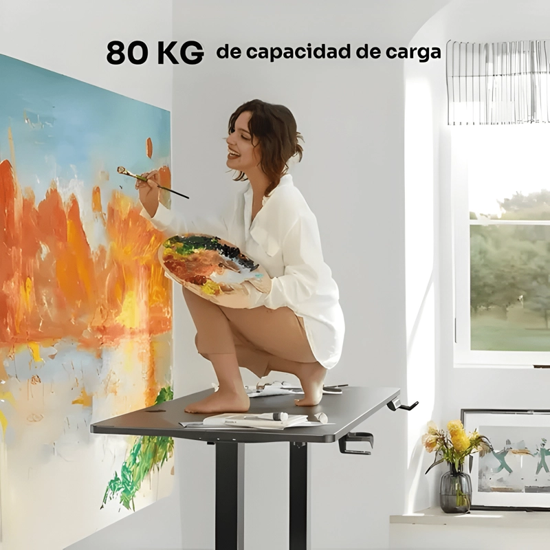 ESCRITORIO ELE CTRICO DE ALTURA REGULABLE 120X60 CM NEGRO #2 - 3