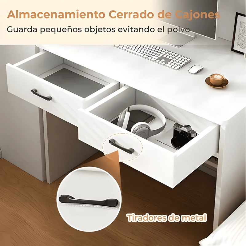 ESCRITORIO CON ESTANTERIA BIBLIOTECA 80*180 CM CAJON OFICINA - 3