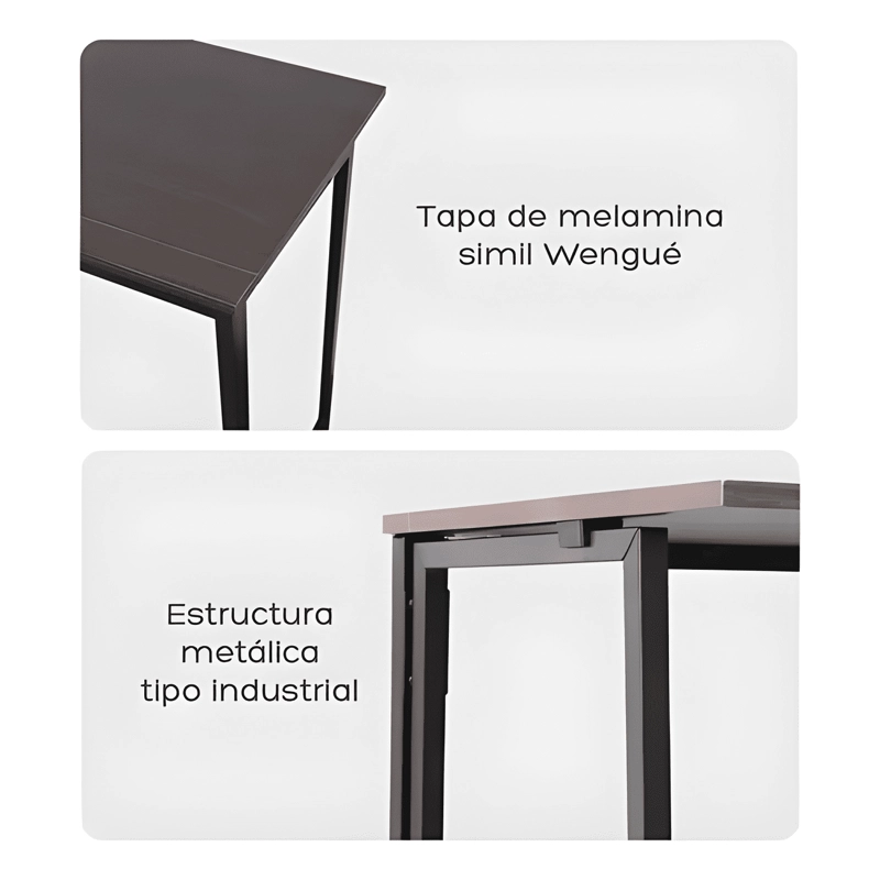 ESCRITORIO PLEGABLE TOP LIVING WENGUE  COMPACTO MARRON - 4