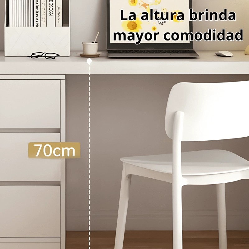 ESCRITORIO ESTUDIO OFICINA MADERA MACIZA 3 CAJONES MODULAR - 1