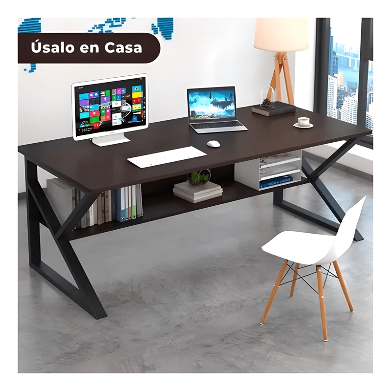 MESA ESCRITORIO DE METAL MODERNA COMPACTA Y RESISTENTE #6 - 2