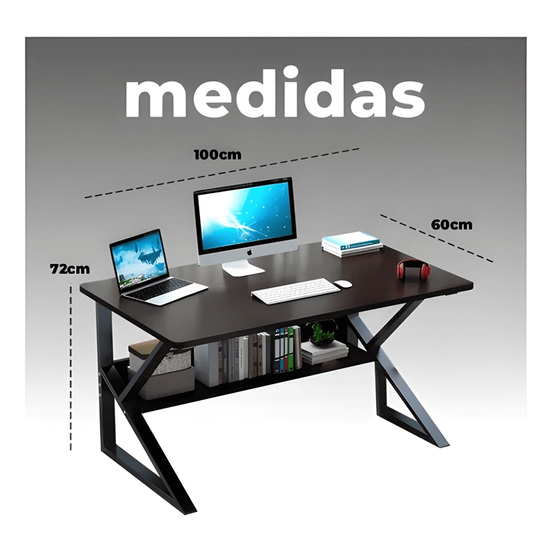 MESA ESCRITORIO DE METAL MODERNA COMPACTA Y RESISTENTE #6 - 4