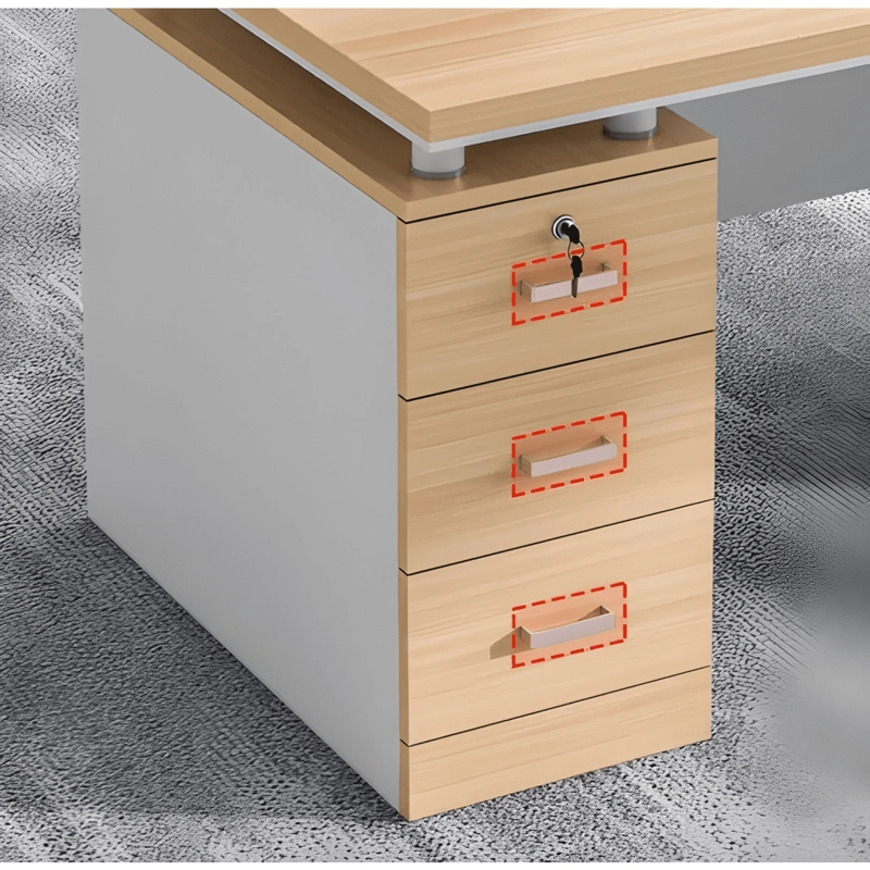 ESCRITORIO MODERNO CON CAJONERAS 140X60X77CM PARA OFICINA - 3
