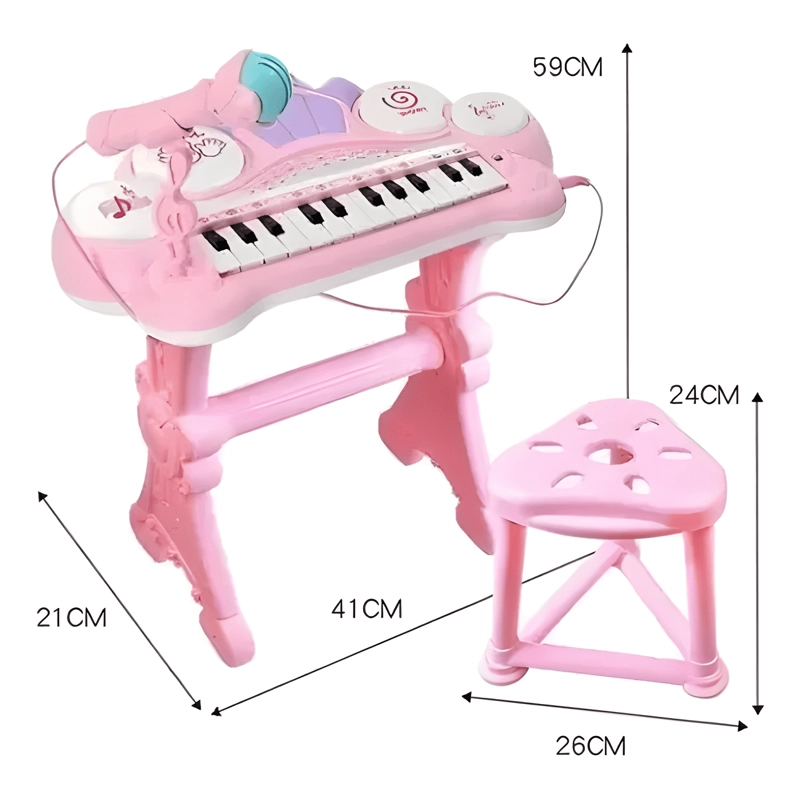 TECLADO ELECTRONICO PIANO PARA NIÑOS MUSICAL CON MICROFONO - 3