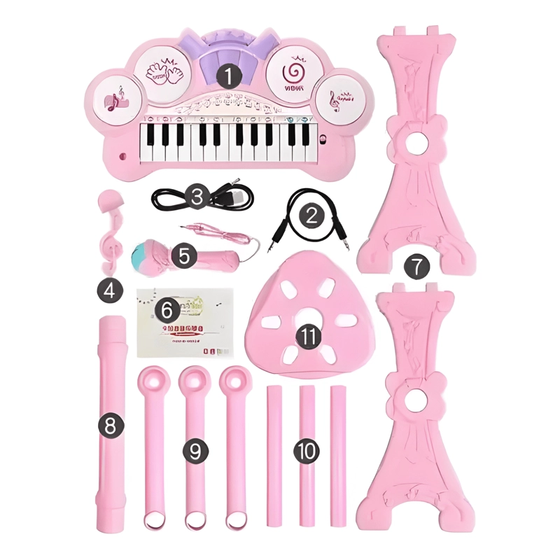 TECLADO ELECTRONICO PIANO PARA NIÑOS MUSICAL CON MICROFONO - 4