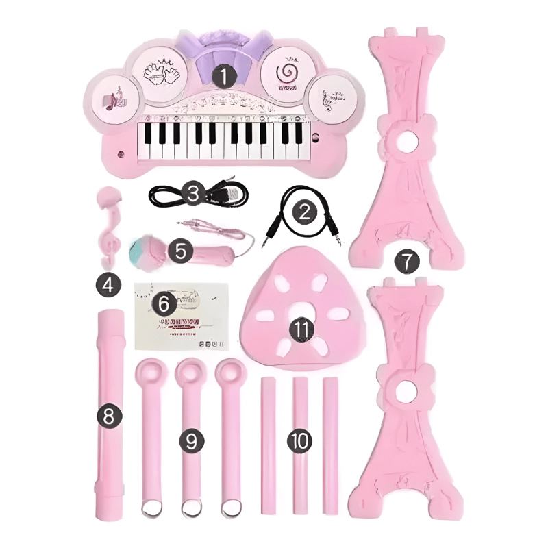 PIANO JUGUETE ELECTRONICO PARA NIÑOS MUSICAL CON MICROFONO - 4