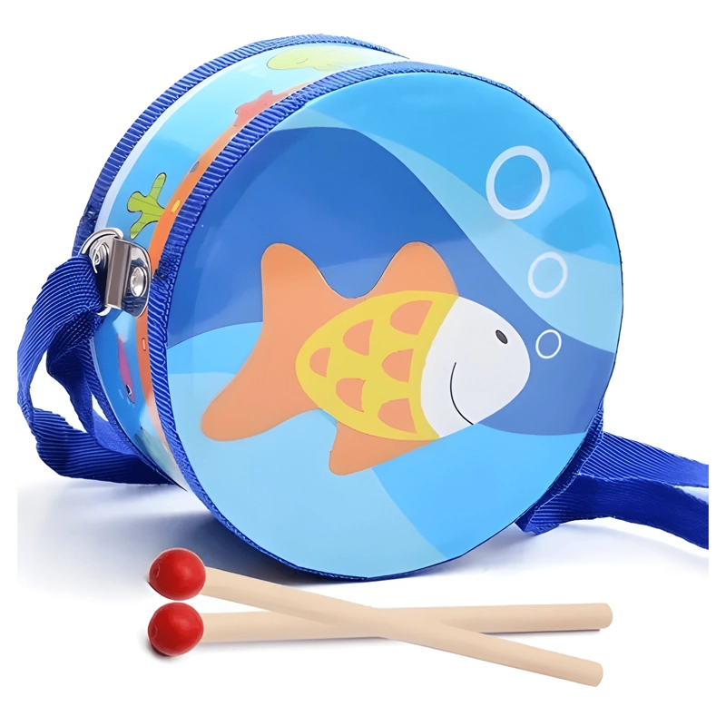 TAMBOR MUSICAL MADERA PARA NIÑOS Y BEBE S - 1