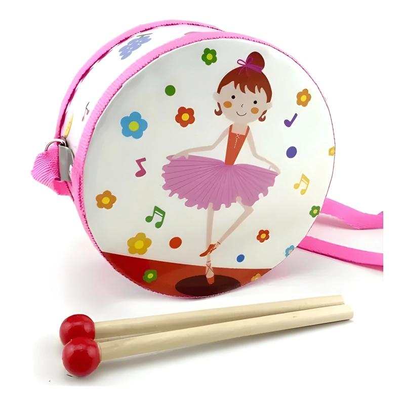 TAMBOR MUSICAL MADERA PARA NIÑOS Y BEBE S - 3