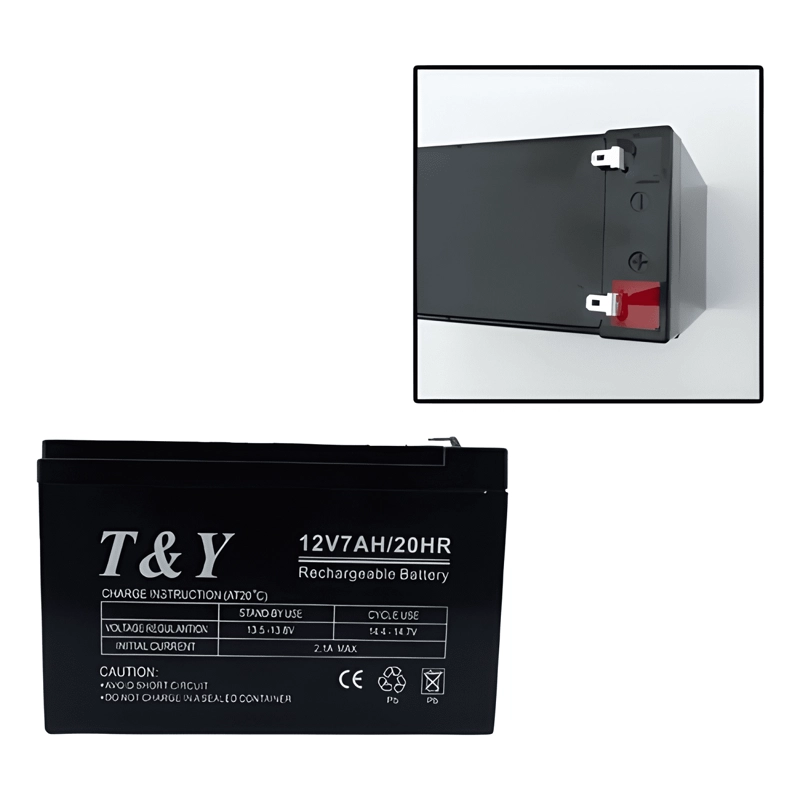 BATERIA DE 12 VOLT Y 7 AMPERES T&Y - 1