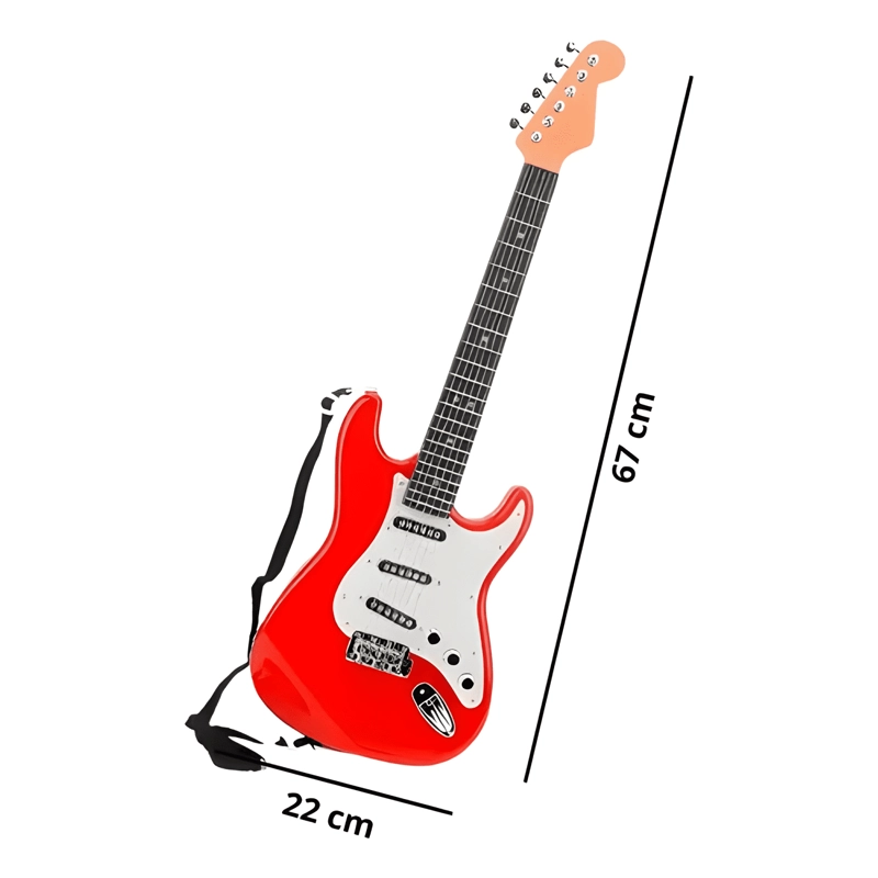 CRUSEC GUITARRA ELE CTRICA DE SIMULACION PARA NIÑOS ROJO - 1