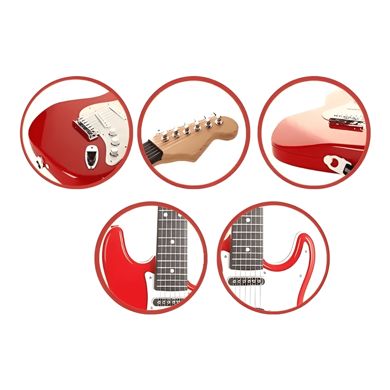 CRUSEC GUITARRA ELE CTRICA DE SIMULACION PARA NIÑOS ROJO - 2
