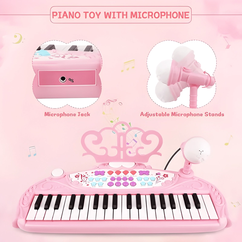 TECLADO PIANO MUSICAL INFANTIL 37 TECLAS CON MICROFONO NIÑOS - 3