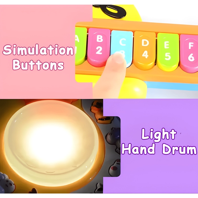 GUITARRA MUSICAL DIDACTICA PARA BEBE JIRAFA LUCES Y SONIDO - 4