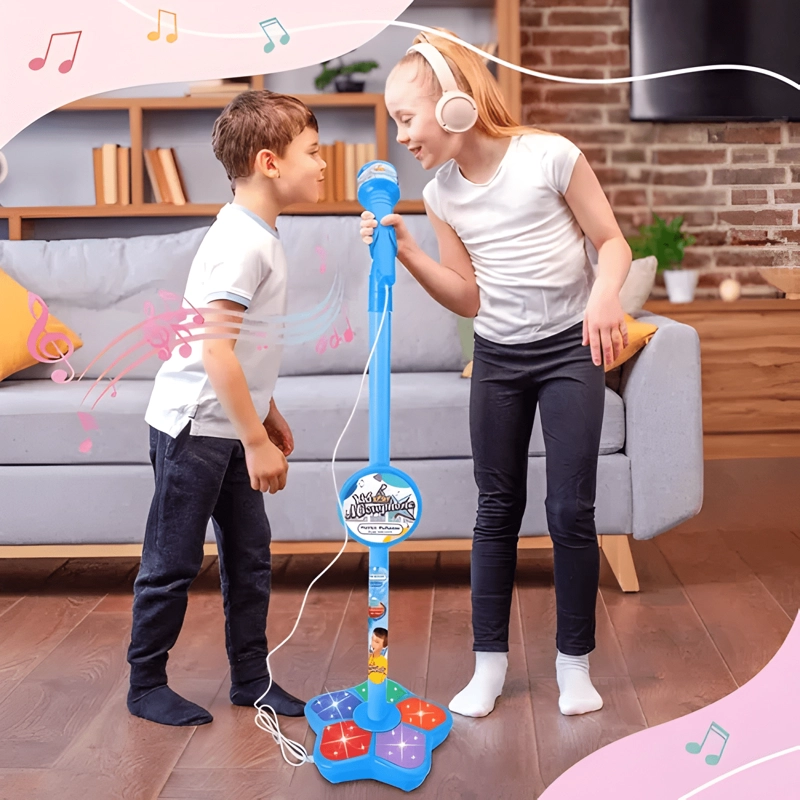 MICROFONO MUSICAL DE KARAOKE CON PEDESTAL PARA NIÑOS - 2