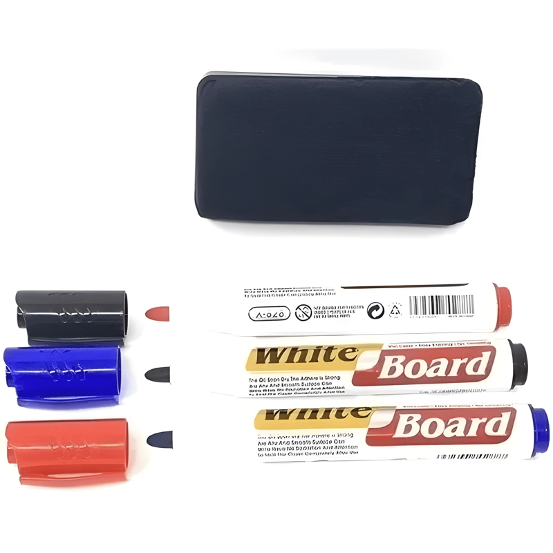 PIZARRA ACRILICA BLANCA 120X80+SET 3 PLUMONES Y UN BORRADOR - 1