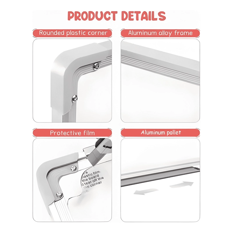 PIZARRA ACRILICA BLANCA 70X100 + SET 3 PLUMONES Y BORRADOR - 1