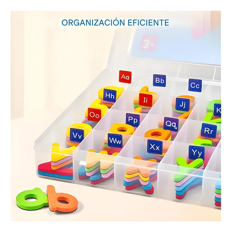 KIT LETRAS COLORIDAS MAGNE TICAS, 104PCS PIZARRA DOBLE CARA - 1