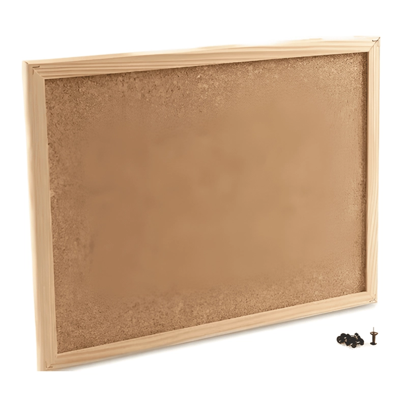 PIZARRA DE CORCHO 50 X 70 BORDE DE MADERA COLGAR EN PARED #2 - 2