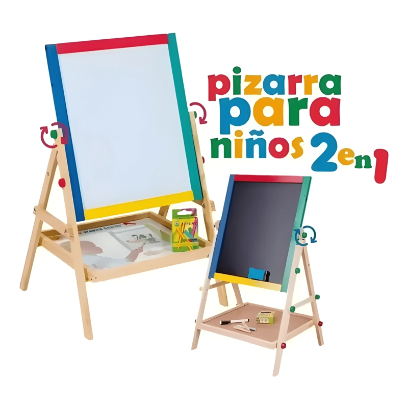 PIZARRA ATRIL PARA NIÑO MAGNE TICA DOBLE (TIZA/PLUMON) #3 - 1
