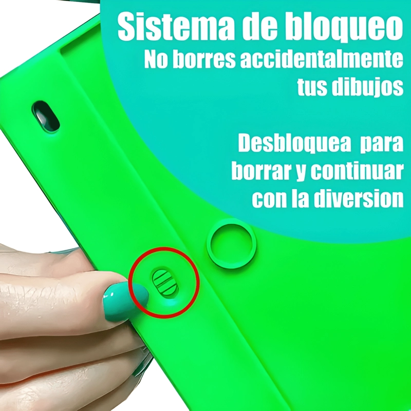 PIZARRA MAGICA NIÑOS UNICOLOR 8,5 PULGADAS CON PLUMON #2 - 1