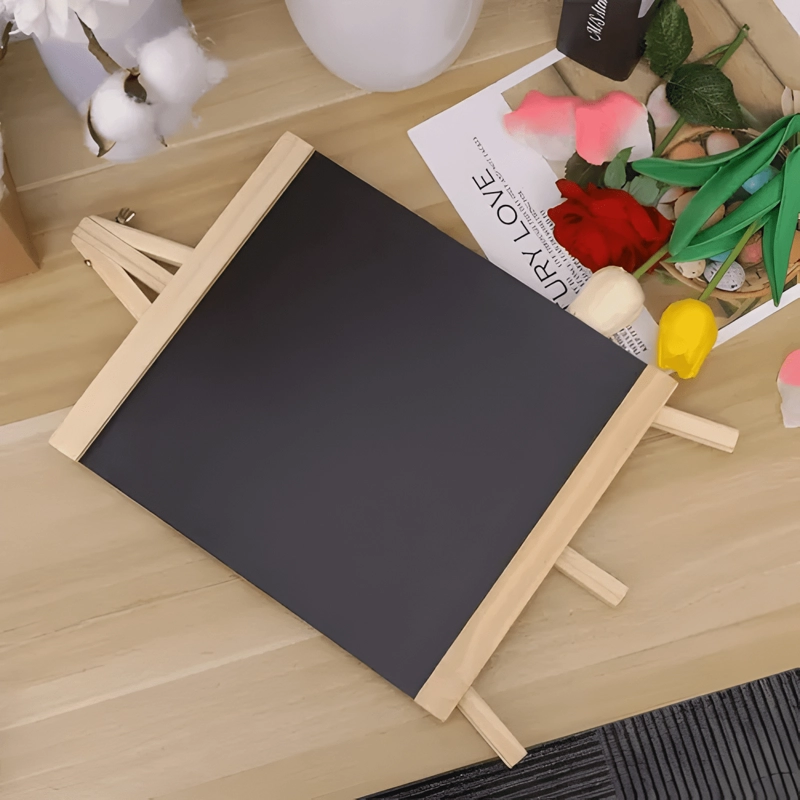 PIZARRA ATRIL MADERA CABALLETE PIZARRAS PARA NIÑO TIZA 12X23 - 1