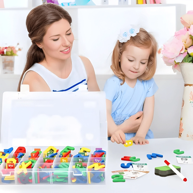 KIT LETRAS COLORIDAS MAGNE TICAS, 104PCS PIZARRA DOBLE #2 - 2