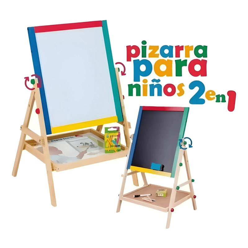 PIZARRA ATRIL PARA NIÑO MAGNE TICA DOBLE (TIZA/PLUMON) #2 - 1