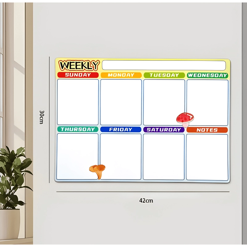PIZARRA CALENDARIO MENSUAL SEMANAL MAGNE TICA REFRIGERADOR - 3