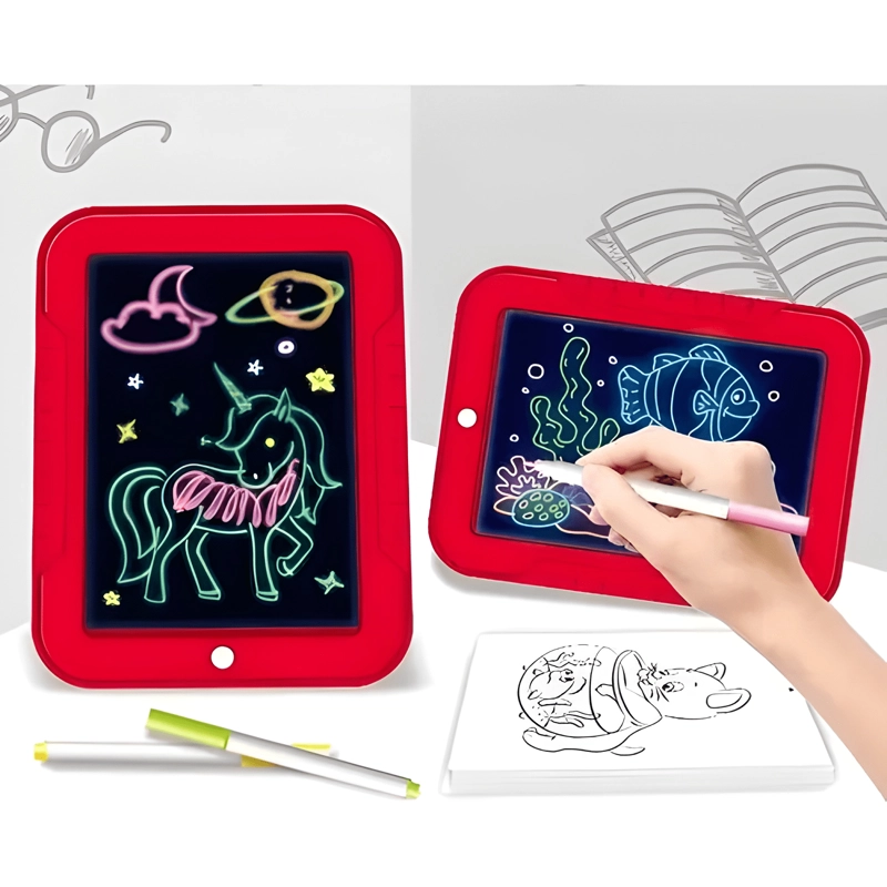 PIZARRA MAGICA LED DIBUJO MAGICO 3D MAGIC + PLUMONES FLUOR - 1