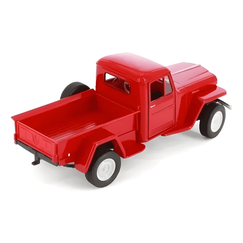 JEEP WILLYS PICKUP ESCALA 1:24 ROJO - 2