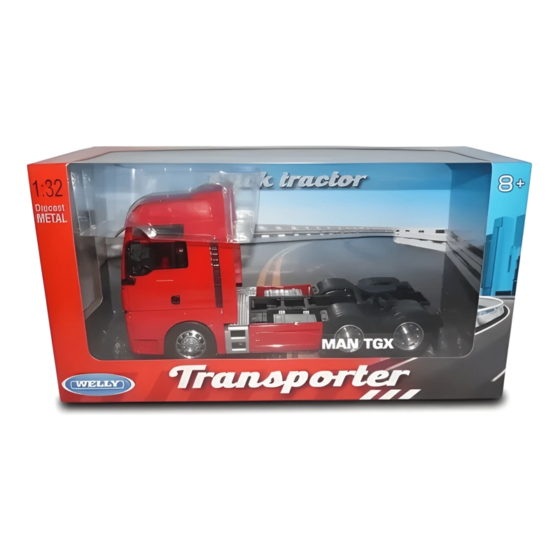 CAMION MAN TGX DOBLE PUENTE ESCALA 1:32 ROJO - 3